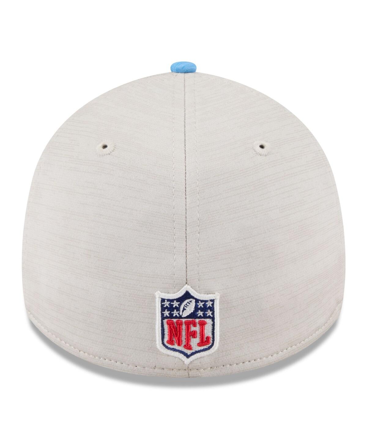 New Era Men'sLight Blue Houston Oilers 2024 Sideline Gridiron Classics 39THIRTY Flex Hat - Stone, Light Blue