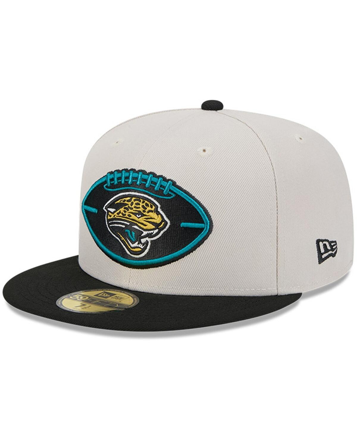 New Era Men's Stone/black Jacksonville Jaguars 2024 Sideline Historic 59fifty Fitted Hat In Stone,black