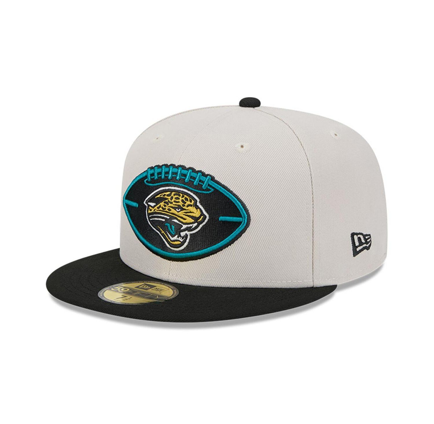 Men's Stone/Black Jacksonville Jaguars 2024 Sideline Historic 59FIFTY Fitted Hat