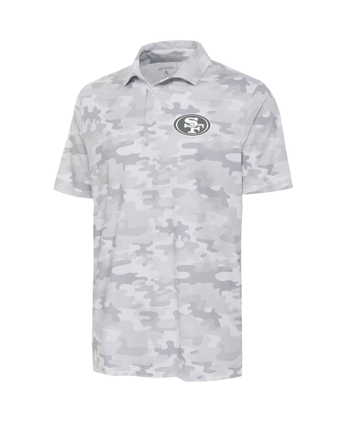 Antigua Men'sSan Francisco 49ers Anthracite Logo Collide Polo - White