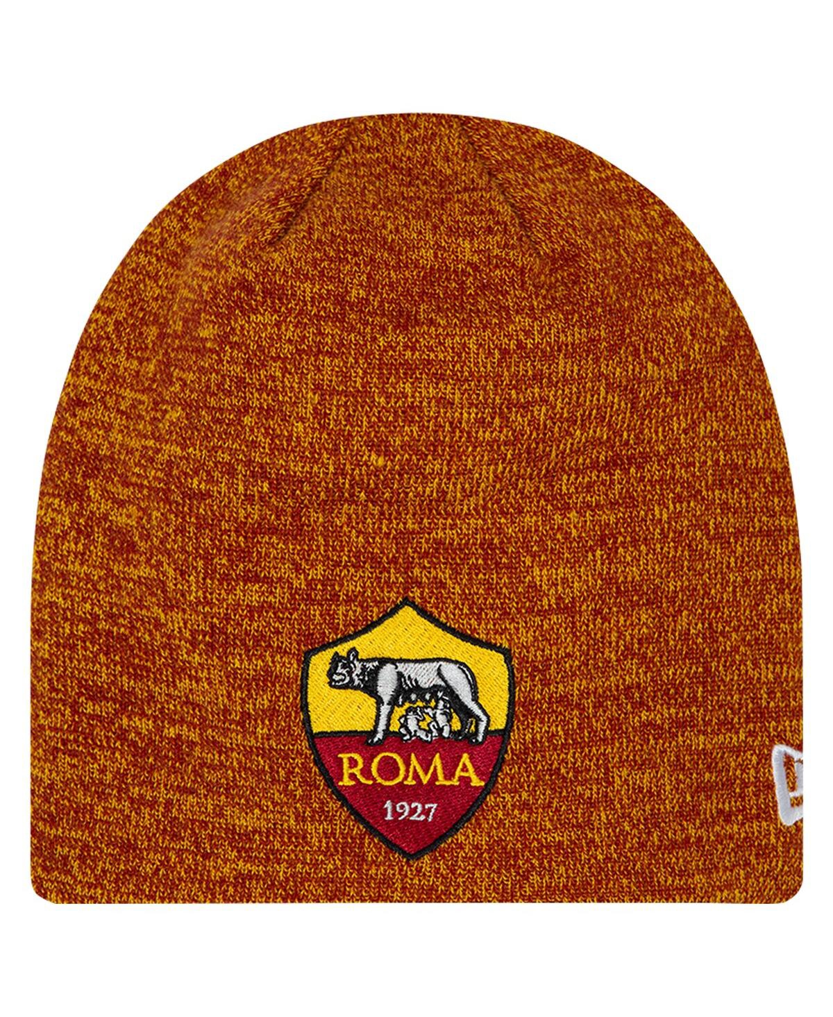 NEW ERA MEN'S RED/GOLD AS ROMA SKULL KNIT BEANIE 