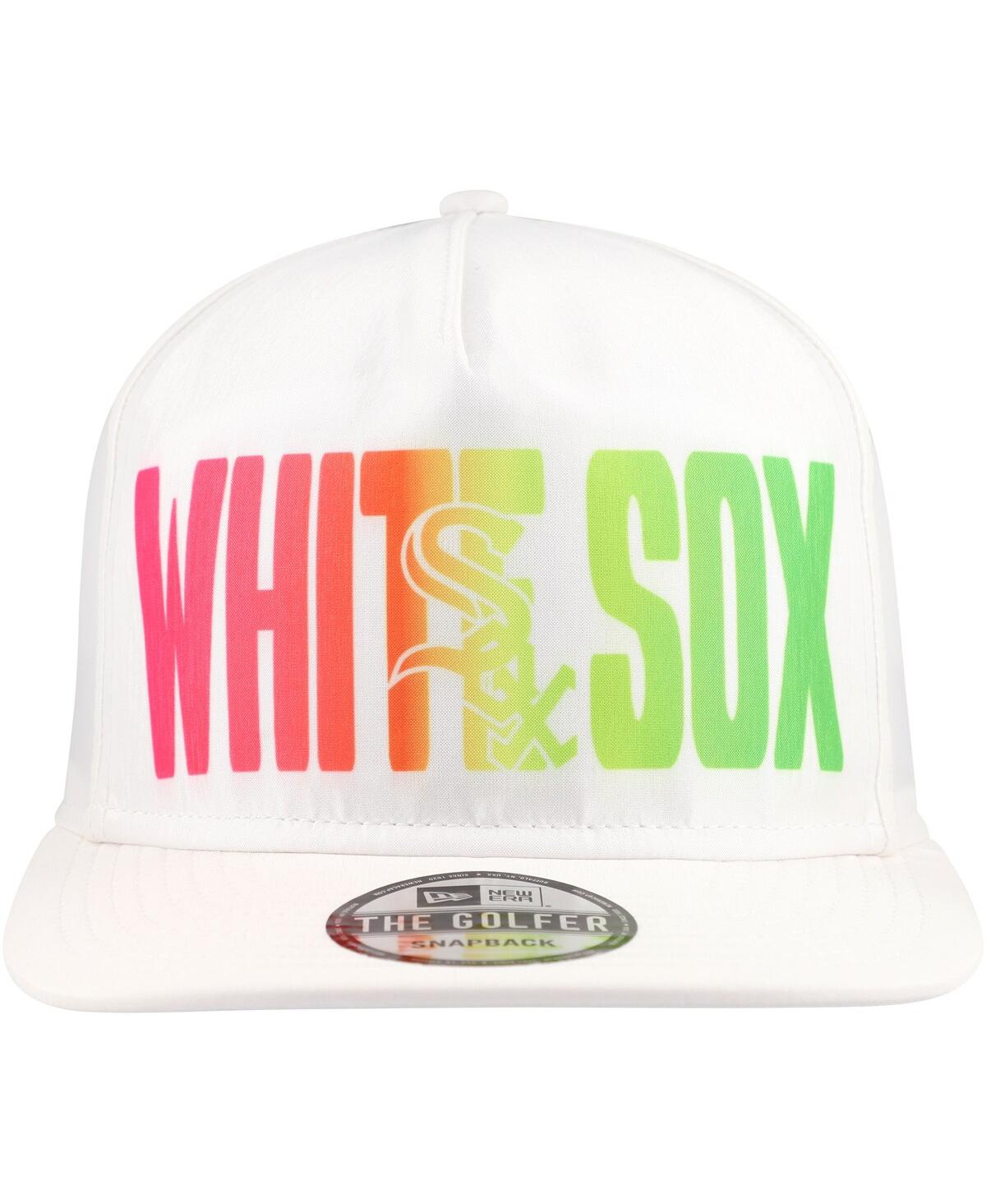 New Era Men's White Chicago White Sox Spring Spectrum Golfer Snapback Hat In White