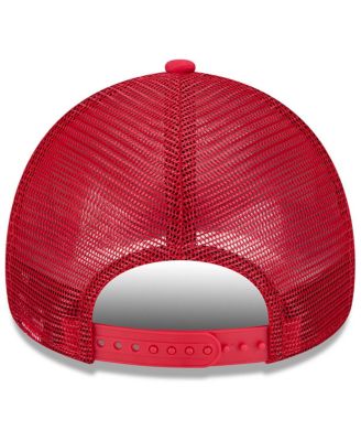 Men's White/Scarlet San Francisco 49ers Retro Wordmark A-Frame 9FORTY Adjustable Hat