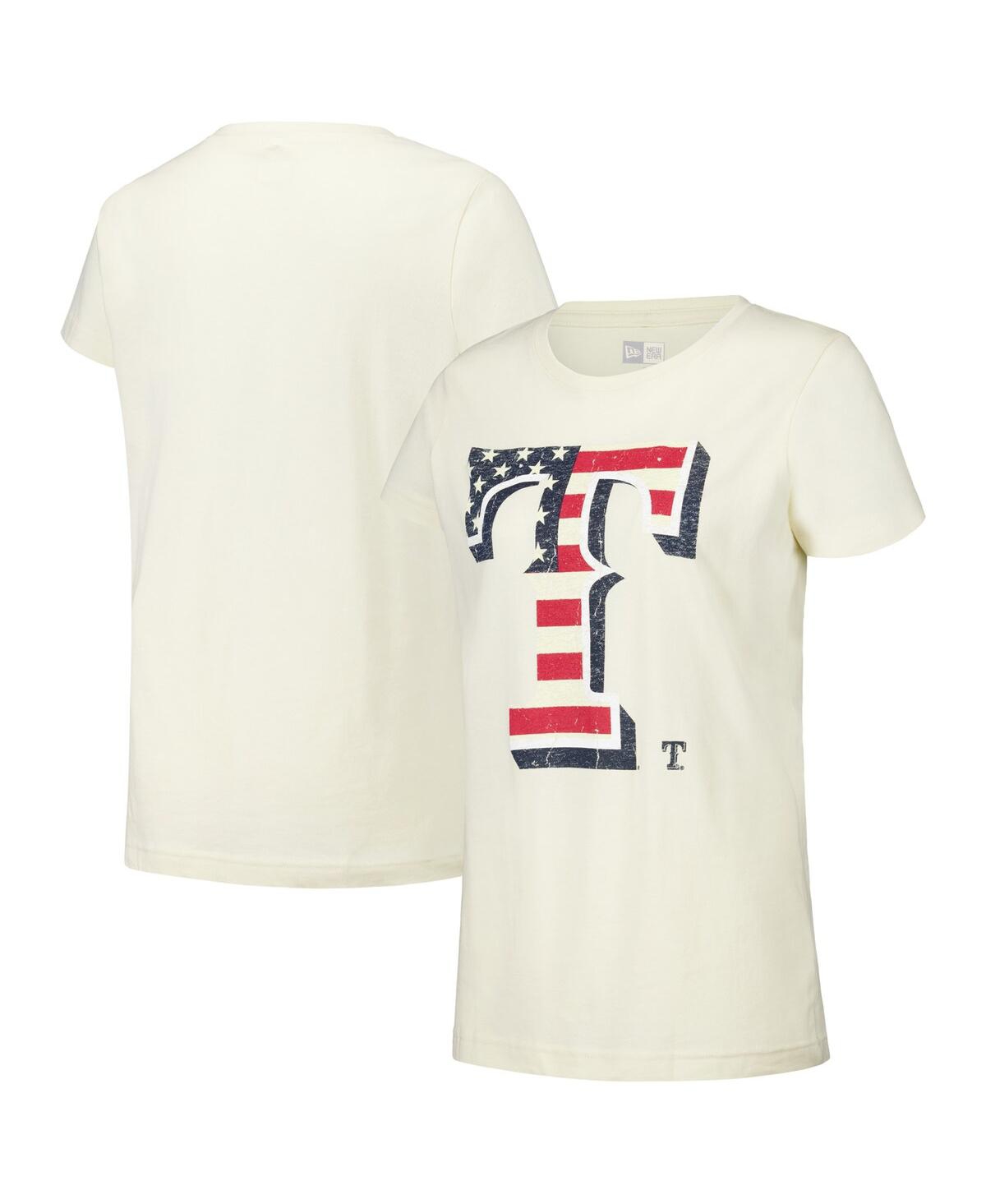 New Era Women's Cream Texas Rangers Vintage T-shirt