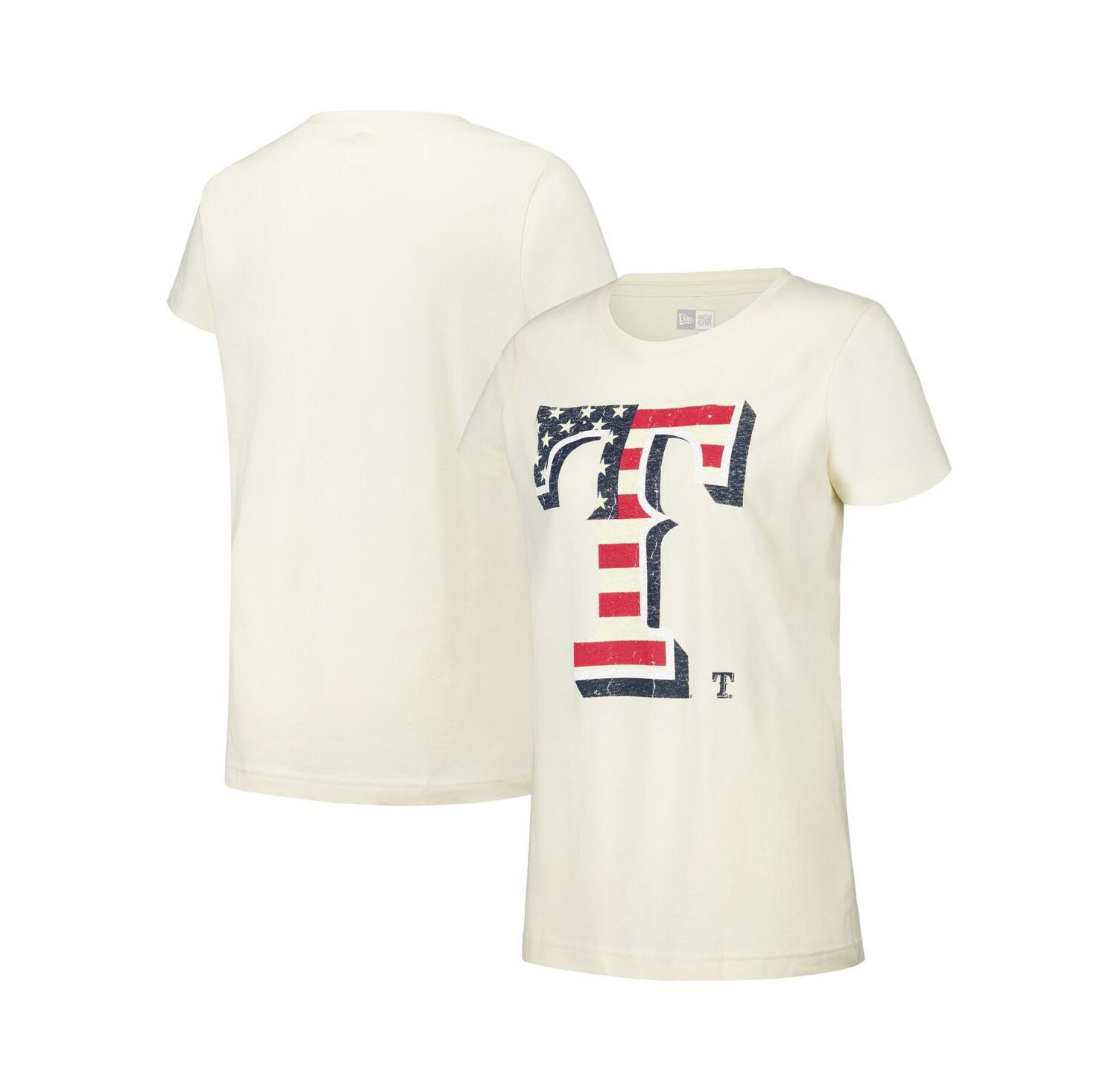 Women's Cream Texas Rangers Vintage T-Shirt