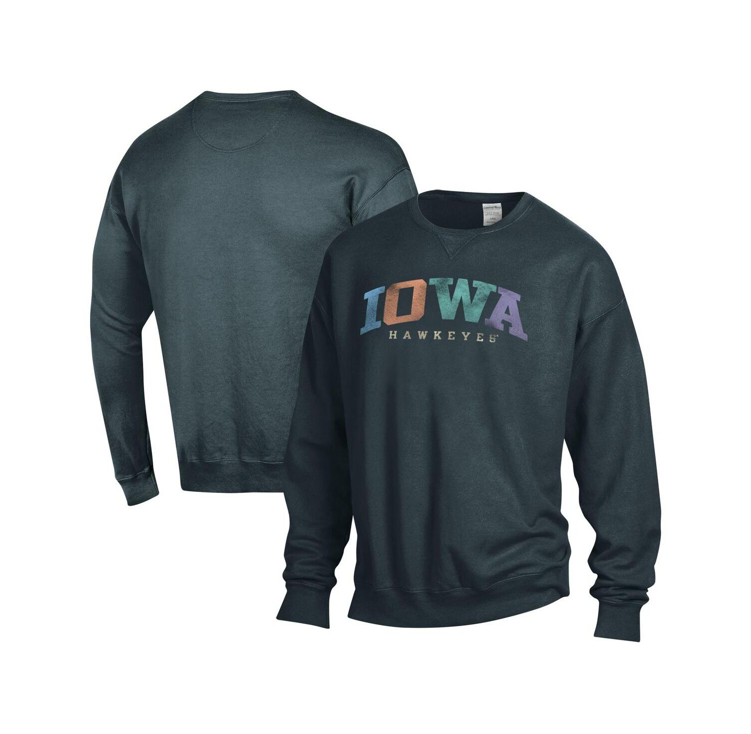 Men's and Women's Gray Iowa Hawkeyes Oversized Pullover Sweatshirt
