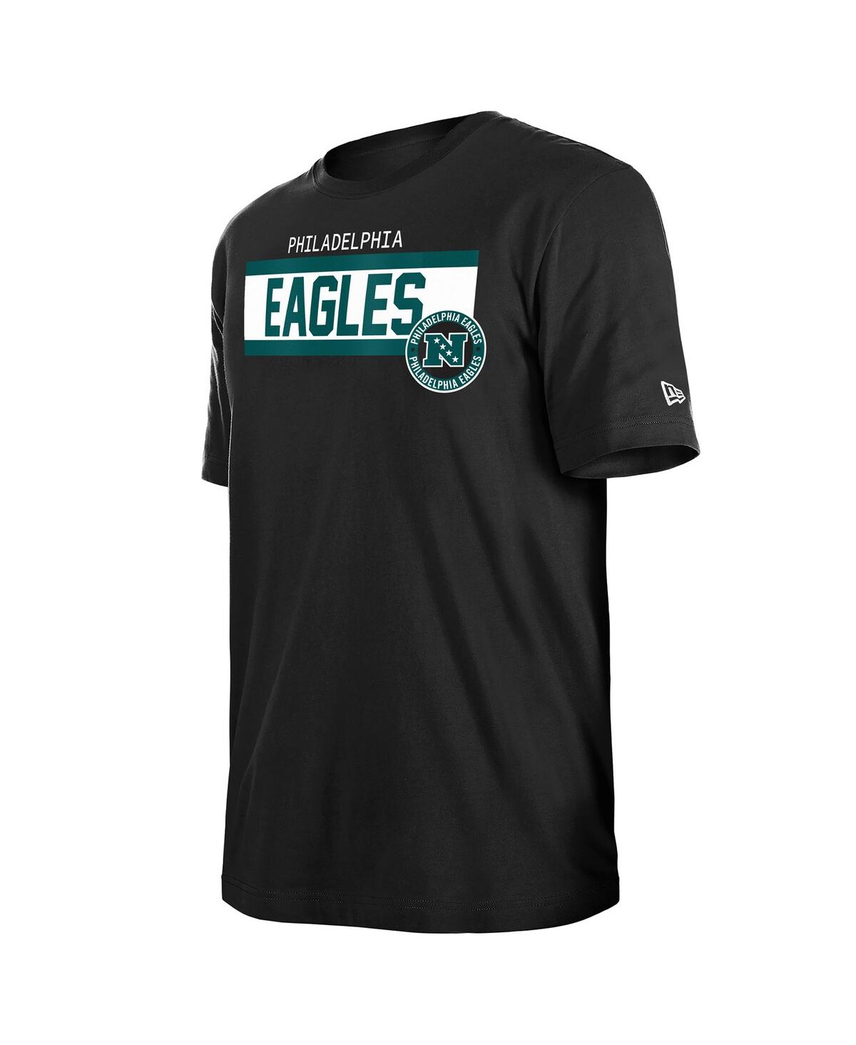 NEW ERA MEN'S BLACK PHILADELPHIA EAGLES 3RD DOWN DOMESTIC T-SHIRT 