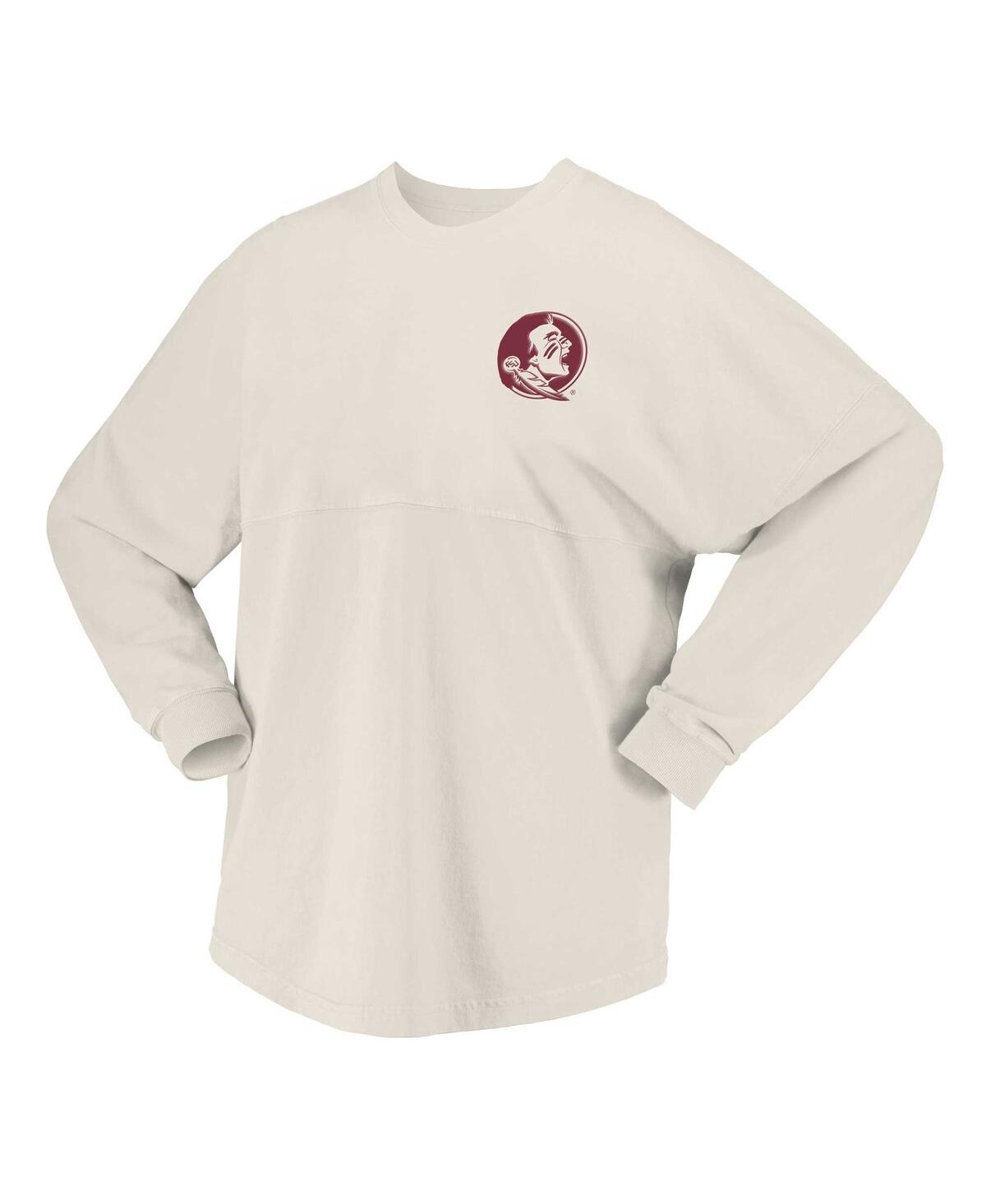 Spirit Jersey Women'sFlorida State Seminoles Rainbow Arch Long Sleeve T-Shirt - Tan