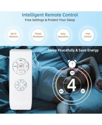 5 Blades Enclosed Ceiling Fan with Light and Remote Control-Black