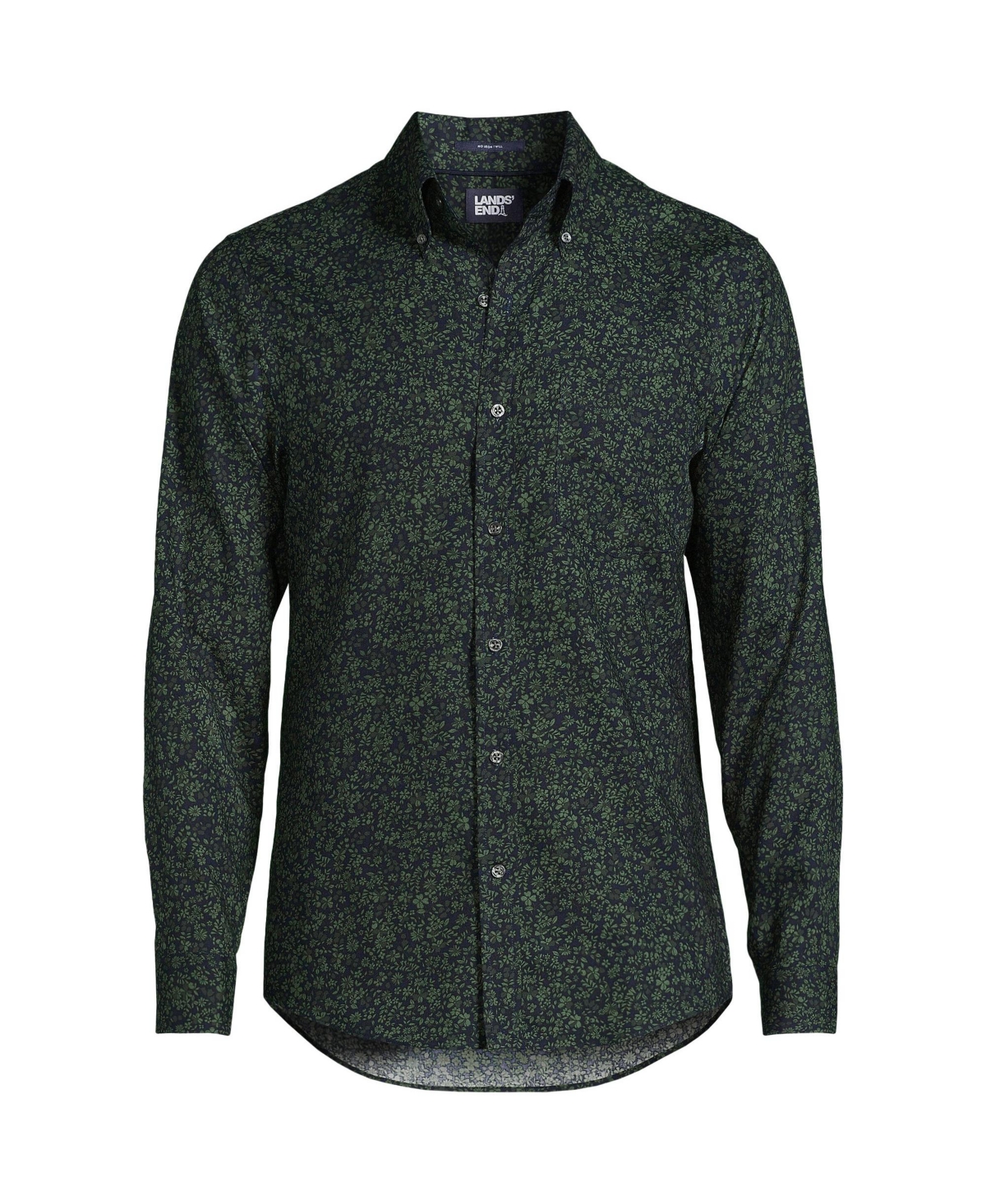 Lands' End Men's Tailored Fit No Iron Twill Long Sleeve Shirt