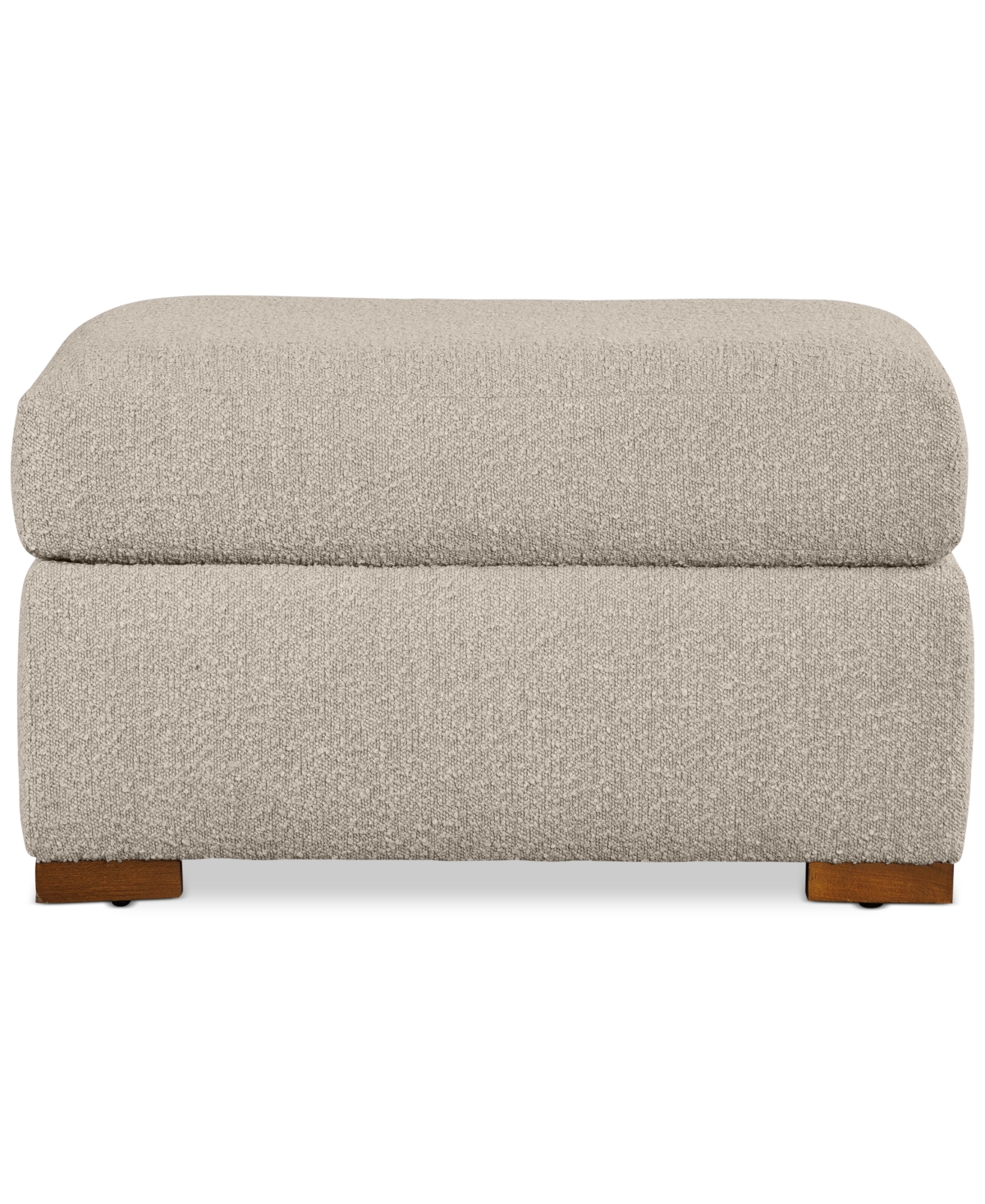 Macy's Morgane Fabric Ottoman, Created For  In Pebble