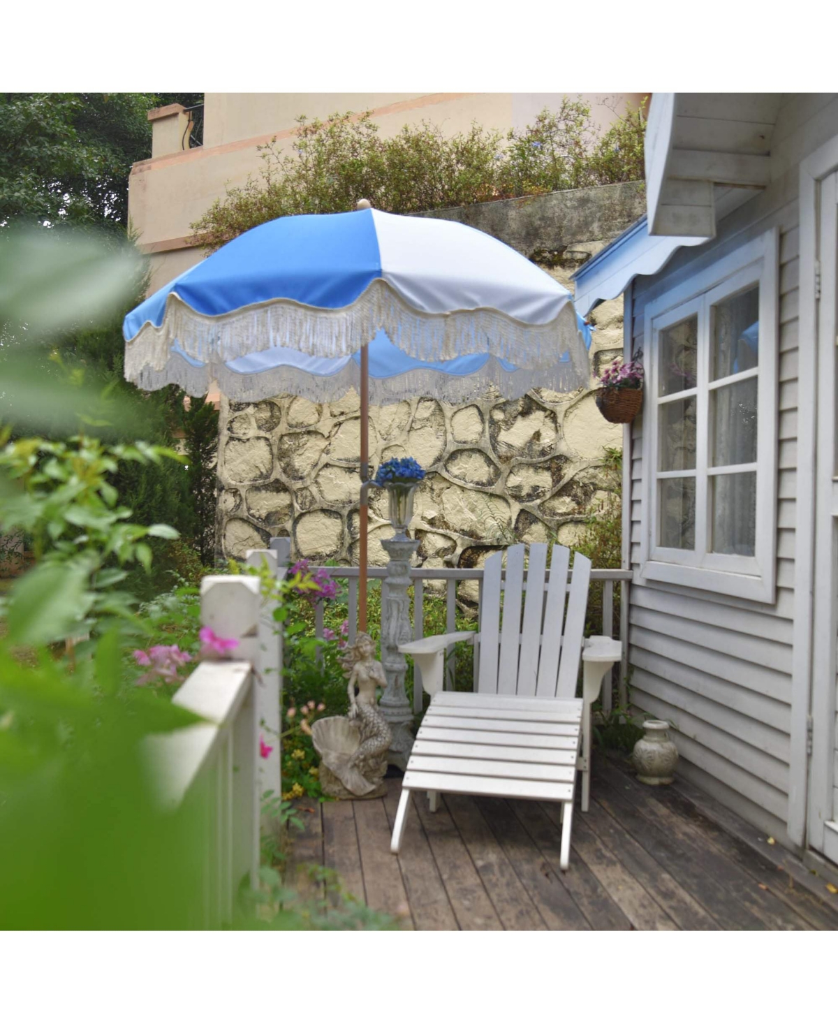 LAGarden Ft Fringe Umbrella Replacement Canopy Top Cover Outdoor Patio Yard