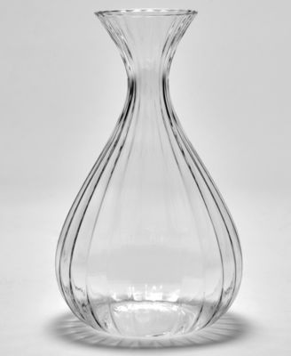 Inku Large Transparent Ribbed Glass Carafe