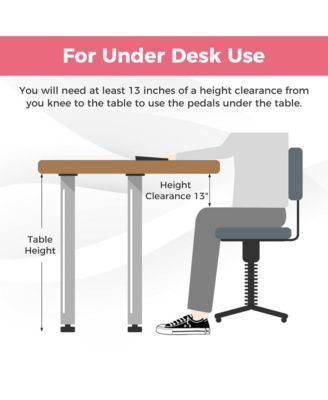 Under Desk Exercise Bike Pedal Exerciser with LCD Display for Legs & Arms Workout Pink