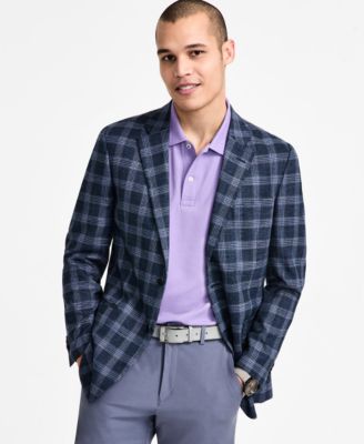Nautica - Men's Modern-Fit Plaid Sport Coat