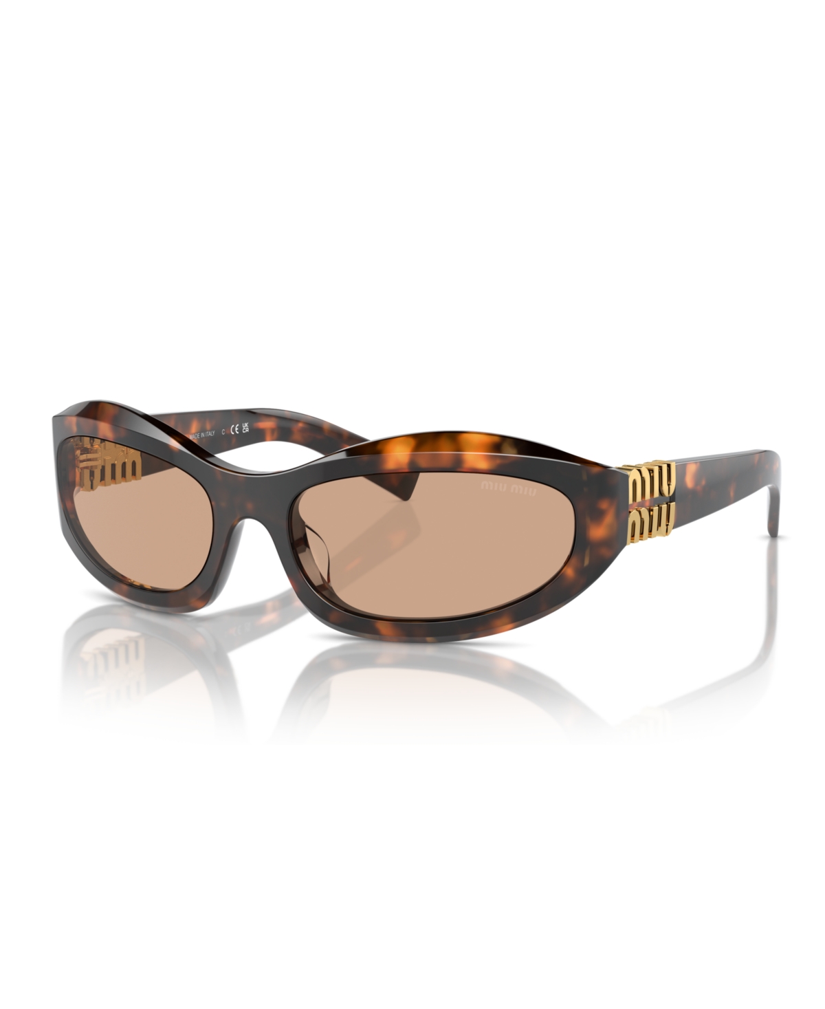 Miu Miu Woman Sunglasses Mu 14zs In Dark Brown