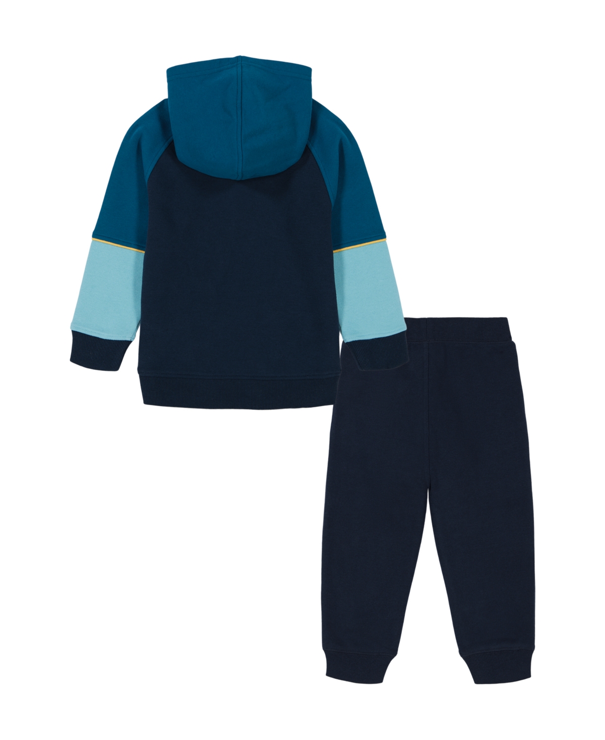 Kids Headquarters Toddler and Little Boys, Fleece Bear Color Block Hoodie Joggers, 2-Piece Set