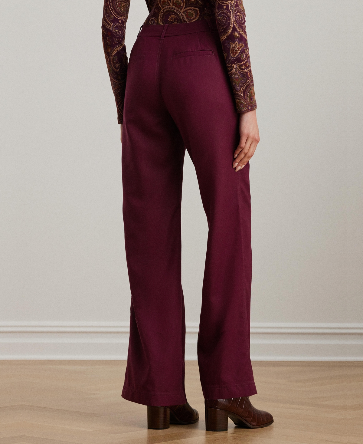 Lauren Ralph Lauren Women's Canvas Wide-Leg Pants