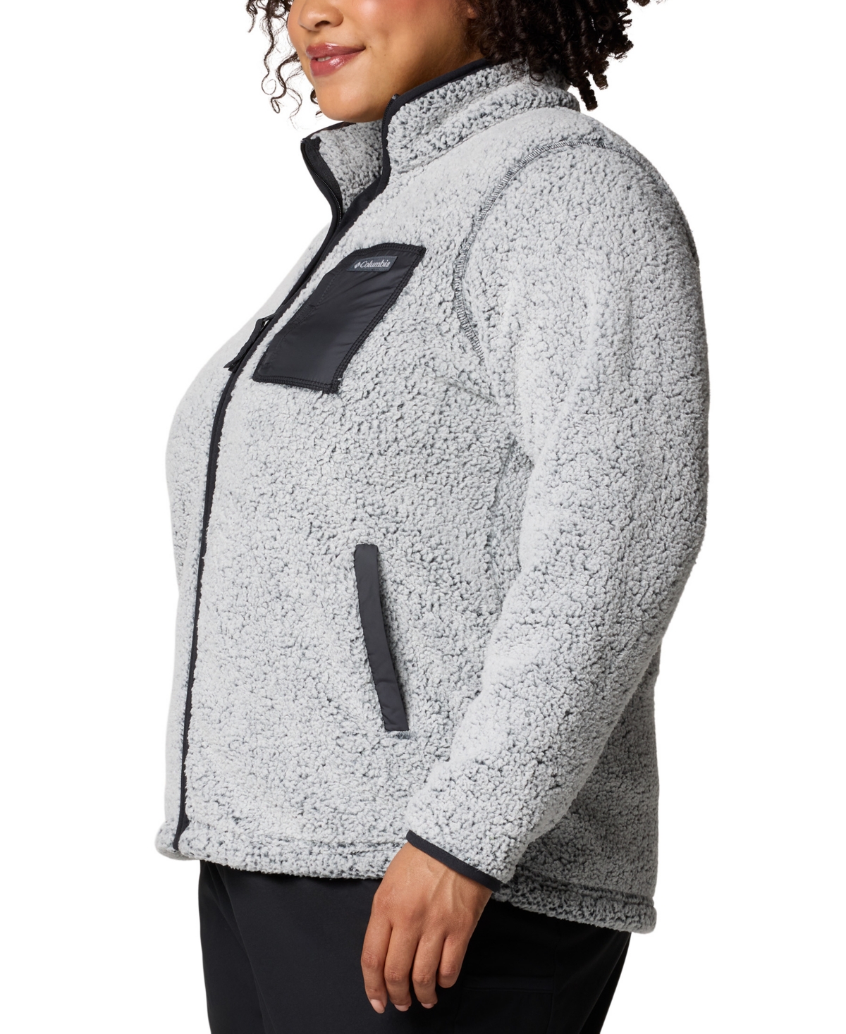 Columbia Plus Size West Bend Full Zip Ii Fleece Jacket In Gray