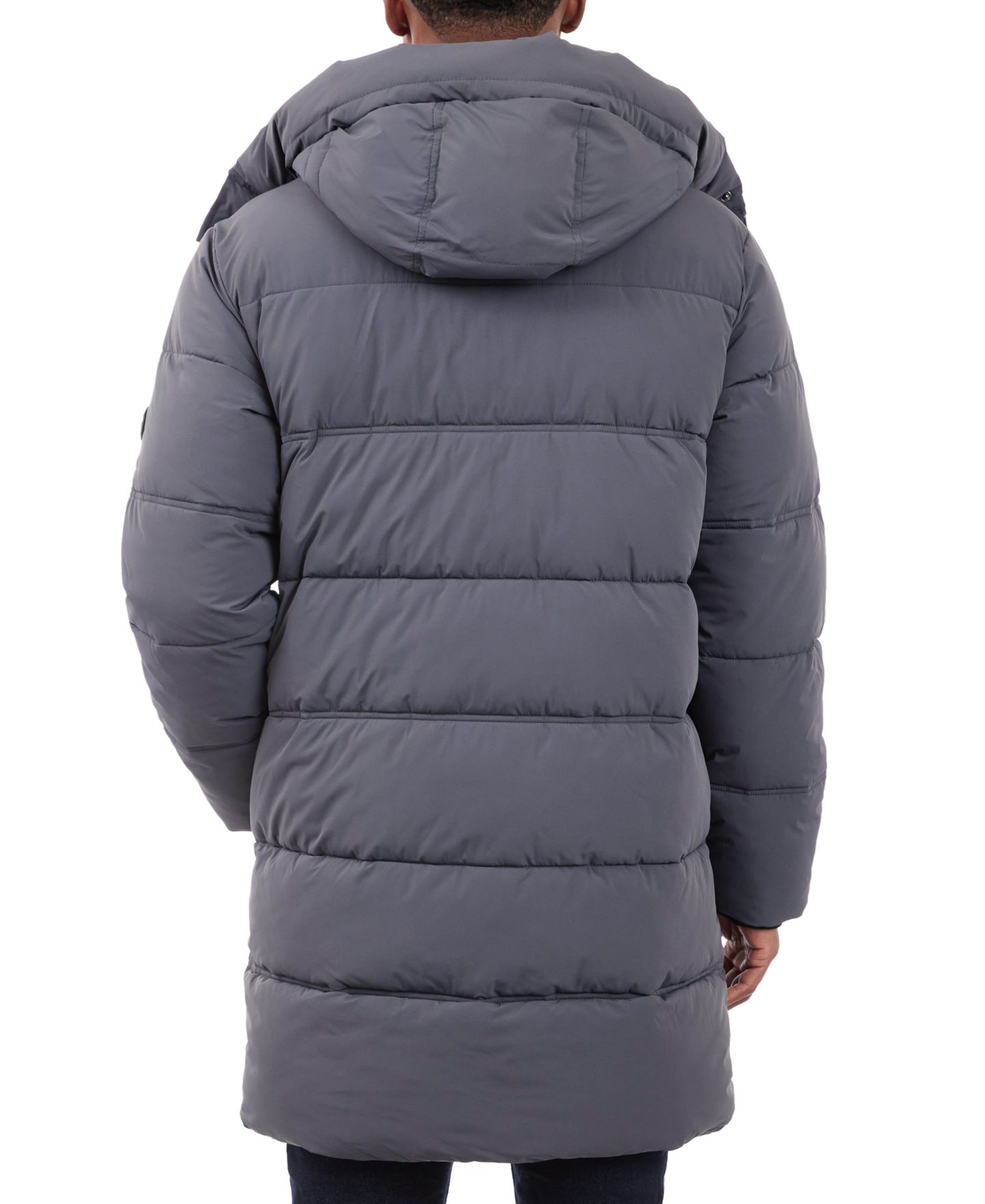 Мужская куртка Michael Kors Heavyweight Hooded Long Puffer, цвет: Угольный — фото 2