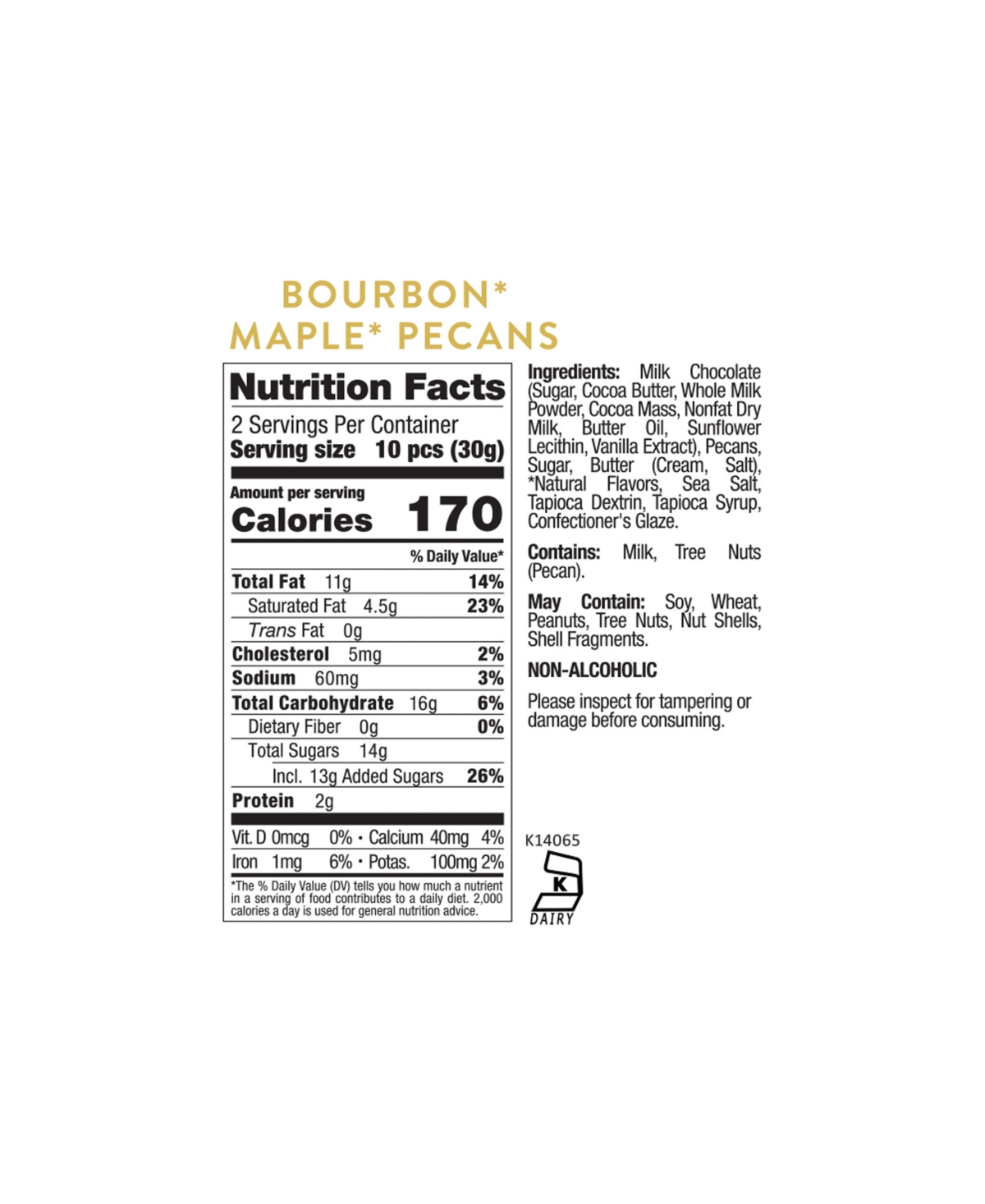Sugarfina Bourbon Maple Pecans Candy, 3 Piece In No Color