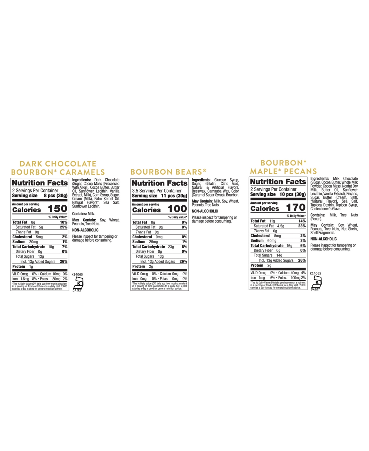 Sugarfina X Off Hours Bourbon Collection Candy Bento Box, 3 Piece In No Color