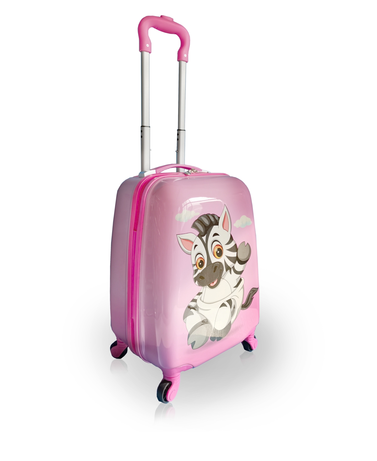 Tucci 18" Luggage Carry On Suitcase Kids Travel Suitcase In Lil Zebra