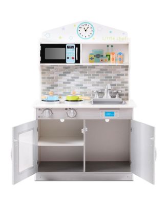 Kids Wooden Pretend Cooking Playset Cookware Play Set Kitchen Toys Gift