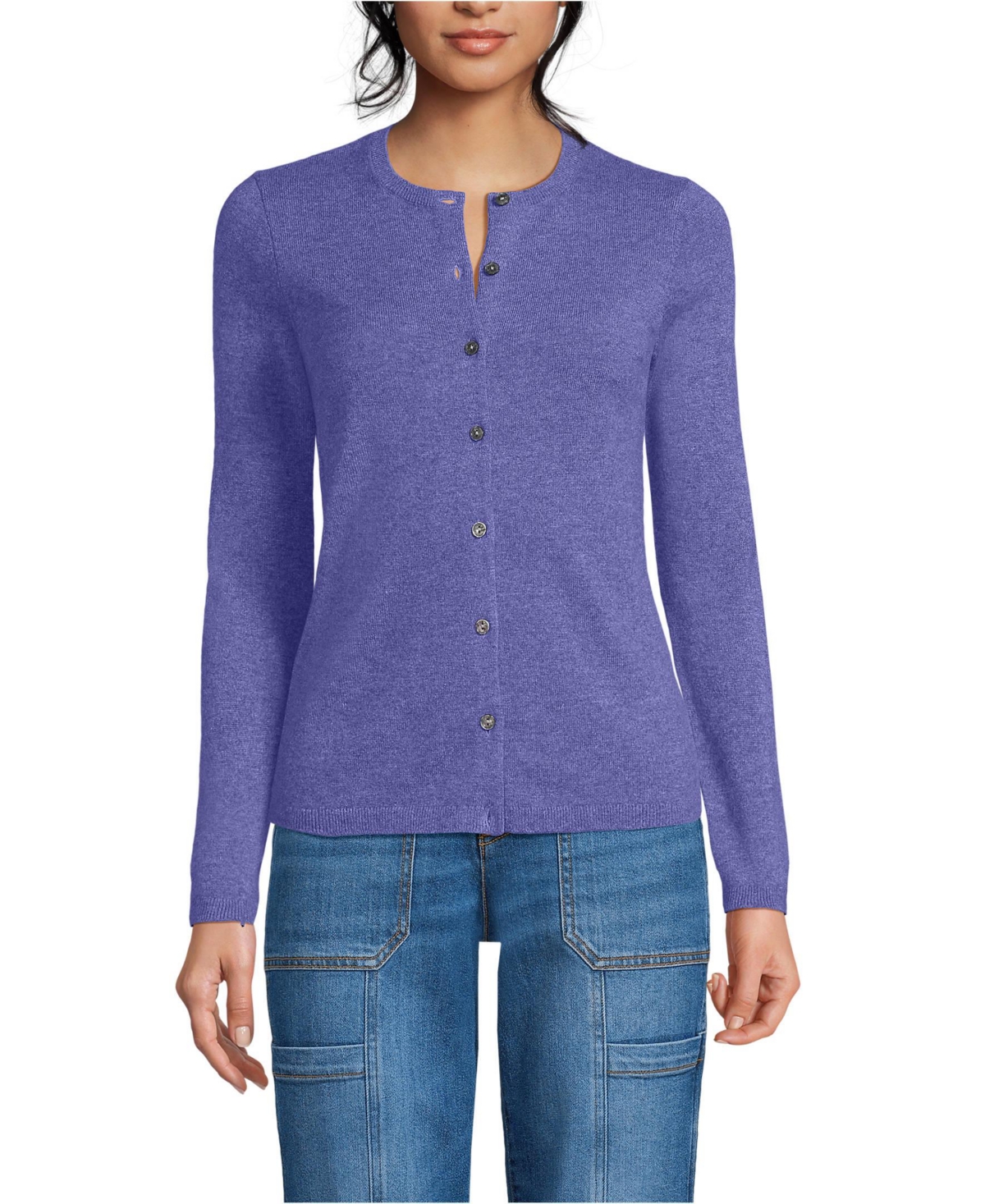 Lands' End Women's Petite Cashmere Cardigan Sweater