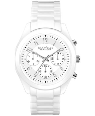 Caravelle New York by Bulova Women's Chronograph White Ceramic