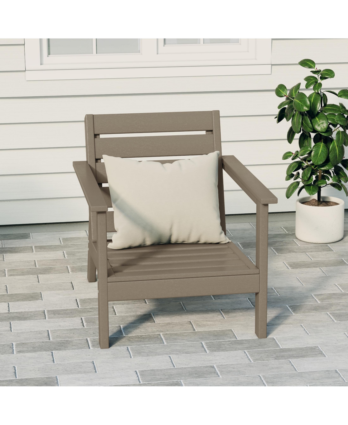 WestinTrends Outdoor Patio Hdpe Deep Seating Armchair