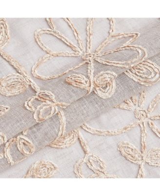 Rita Linen Look 76" W x 63" L Grommet Window Panel Set