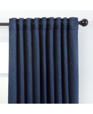 Chanasya Premium 2-Panel Embossed Leaf Textured Curtains - Back Tab, Ring Tab - for Windows Living Room Bedroom - Partial Room Darkening Drapes for Privacy- 52 x 63 Inches - Dusty Blue