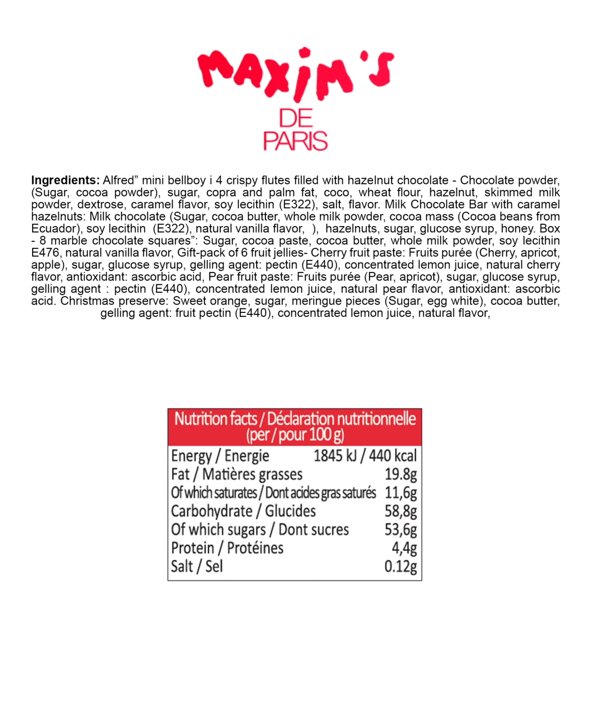 Maxim's De Paris French Treats Christmas Pouch In No Color