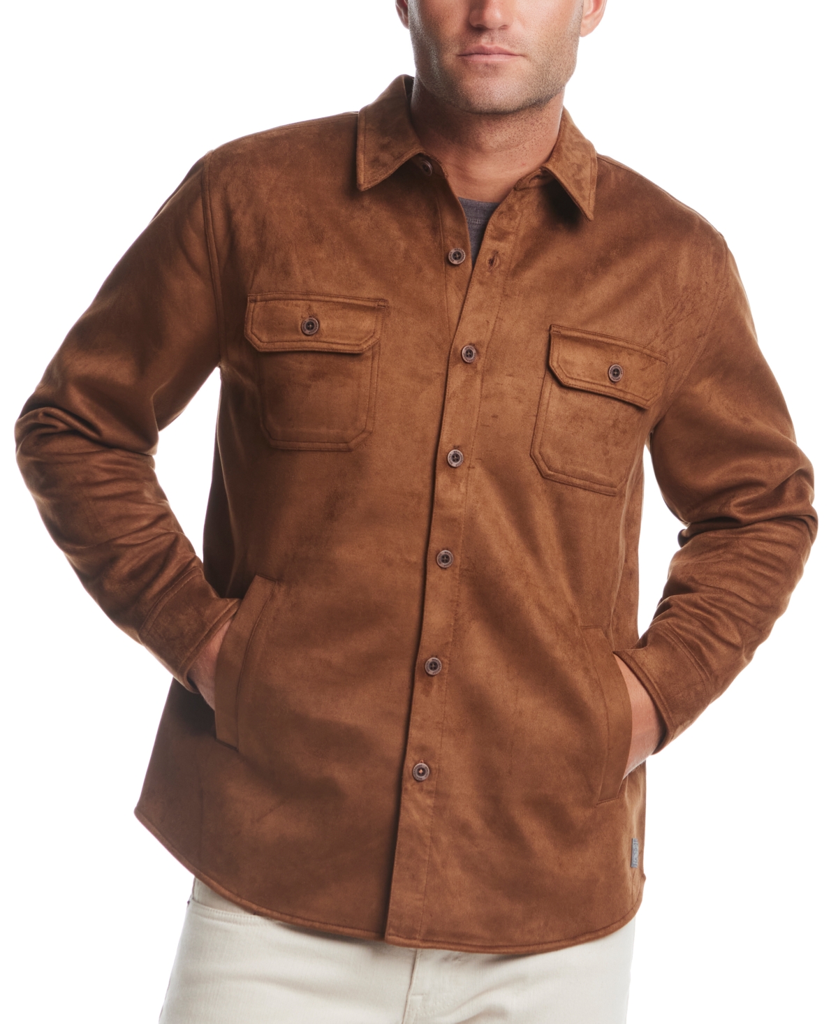 Weatherproof Vintage Men's Faux-Suede Shirt Jacket