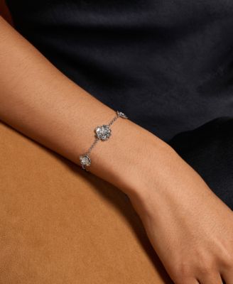 Women's Tudor Rose Silver Tone Bracelet