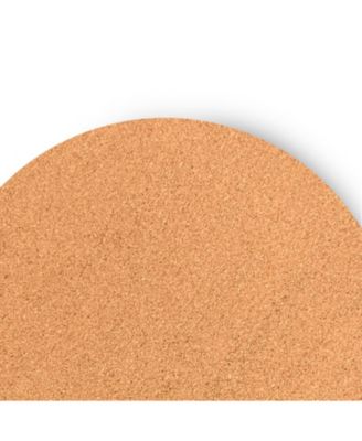 Marble Cork Table Set With 8 Foil Printed Marble Granite Designed Thick Cork Textured 15" x 15" Round Placemats and 8 Round Coasters 4" x 4