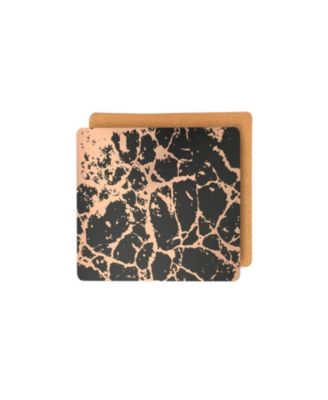 Marble Cork Place Mats, Washable Placemats Gold, 15" x 15" Set of 6, Heat Resistant Placemats, Non Slip, Table Mat, Table Placemats, for Kitchen Placemats, Dining Placemats, Decoration