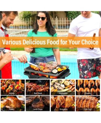 100% Cast Iron Hibachi Grill with Grill Grate Lifter