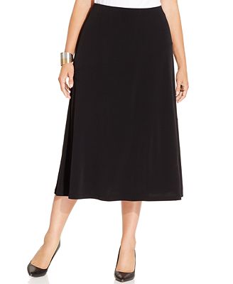 JM Collection Plus Size A-Line Skirt, Only from Macy's - Skirts - Plus ...