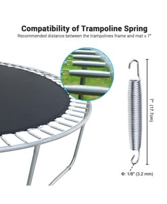 7" Trampoline Springs Heavy Duty Replacement Springs Trampoline Accessories Trampoline Parts (Pack of 60)