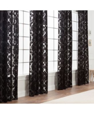 Premium Devore Sheer Grommet Curtains - Classy, Light Filtering Drapes for Living Room or Bedroom - 52" x 63" - Blue, 2 Panels