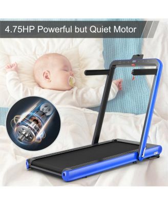 4.75HP 2 In 1 Folding Treadmill with Remote APP Control-Navy