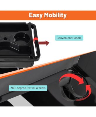 Packs Salon Trolley Rolling Cart With 5 Trays Storage Beauty Salon Barber
