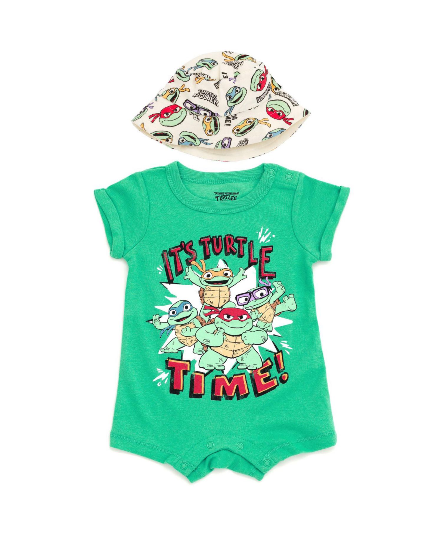 Baby Boys Donatello Raphael Leonardo Romper and Bucket Sun Hat