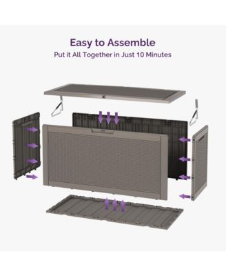 100 Gallon Outdoor Patio Deck Storage Box Floor Decor