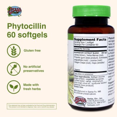 Phytocillin: 60-Count Bottle of Softgels