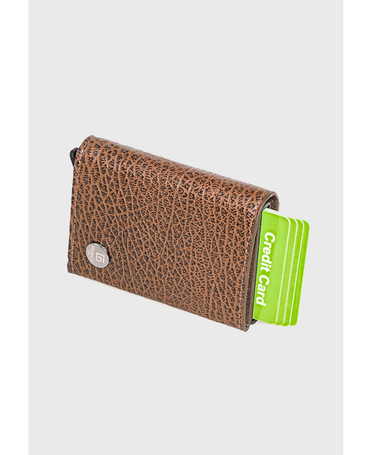Furniq Uk Genuine Leather Venous Pattern Trifold Card Holder