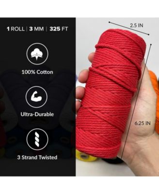 100% Cotton Macrame 3mm Cord Pink