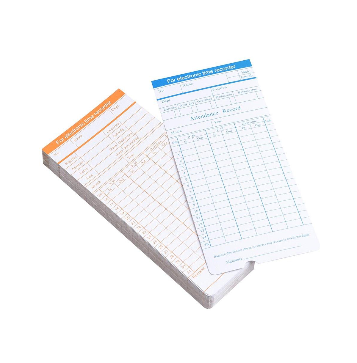 Yescom 1000 Count Monthly Time Clock Cards Timecard for Employee Attendance Payroll Recorder